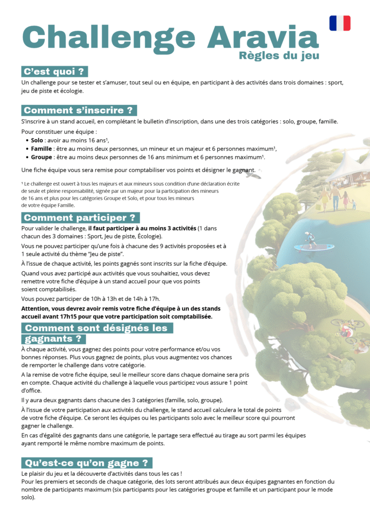 Règlement ARAVIA simplifié en français